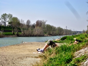 Praying and Napping by the Arno